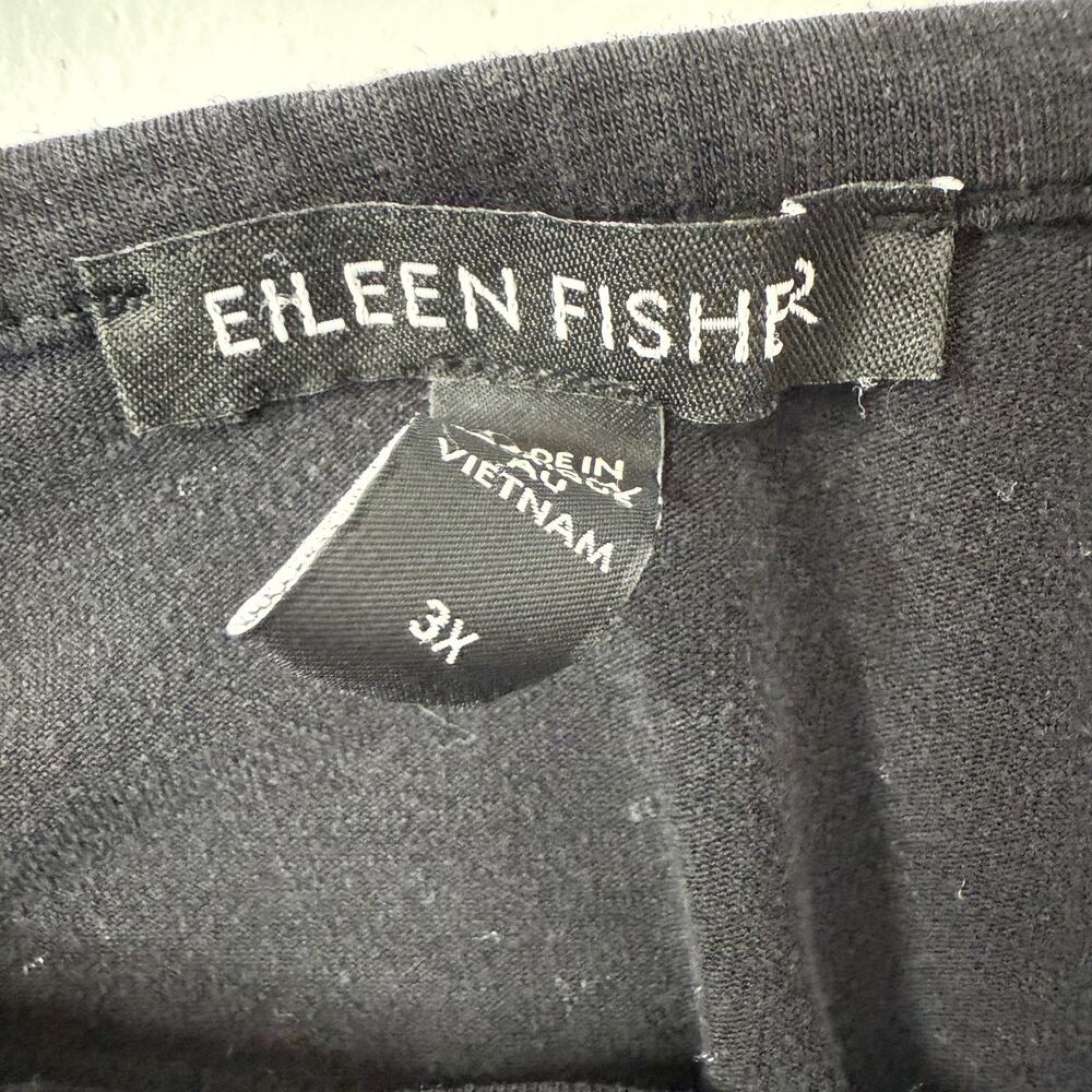 Eileen Fisher Dress Womens 3X Black Tencel Lyocell Dolman Sleeve Tunic Oversized - Picture 4 of 8